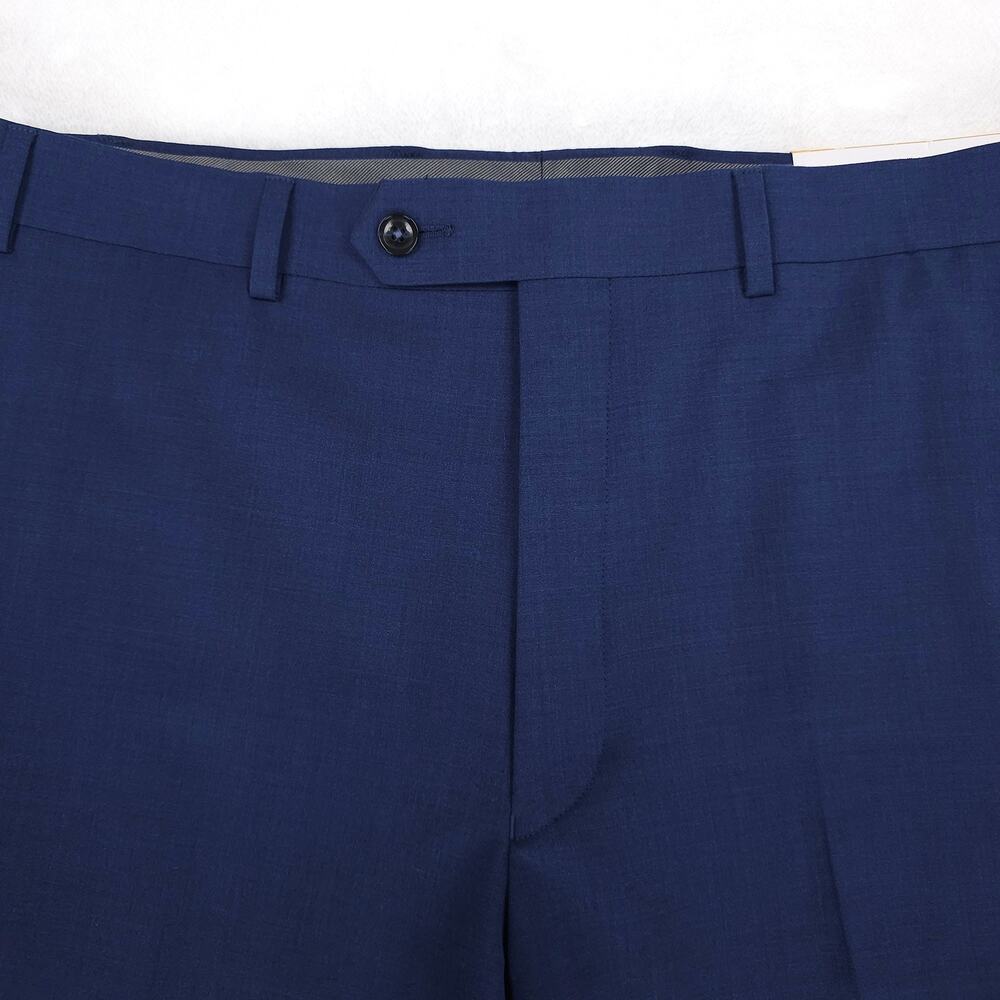 Calvin Klein Mens Skinny Fit Suit Pants 38x32 Blue Solid Stretch Wool Blend NWT - Picture 4 of 8